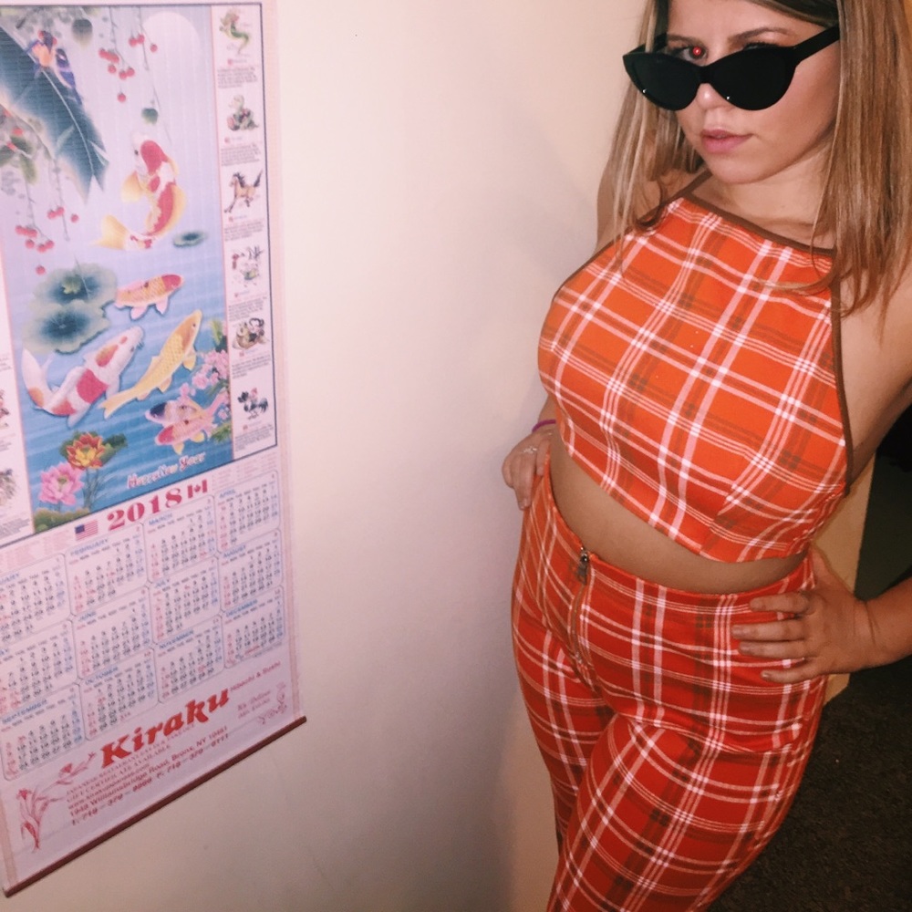 I AM GIA POLARIS PANT ORANGE WORN ONCE LIKE NEW